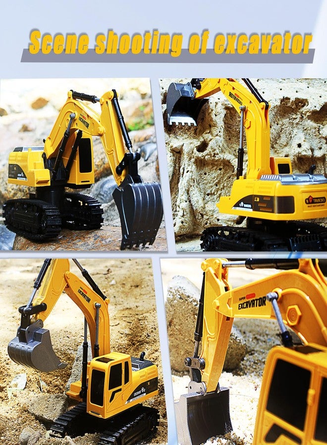 Ruutcasy Remote Control Excavator,Toy Digger Remote Control Digger Excavator Toys,Engineering Sand Digger Construction Vehicle Toy RC Excavator Toy Cars for Kids - Image 4